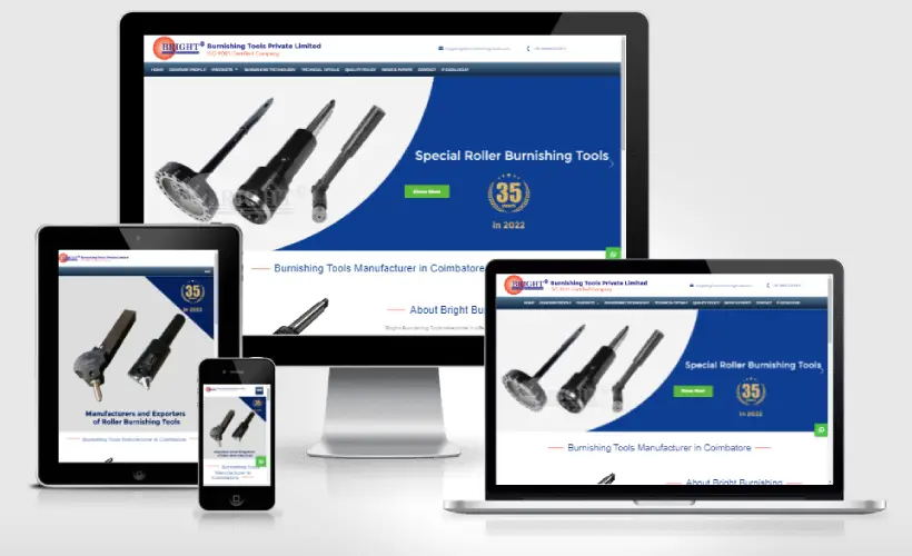 Web Design & SEO Portfolio - BB Tools | Shriasys