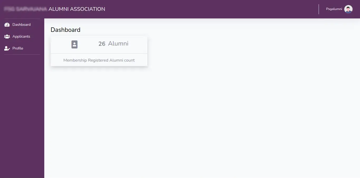 Alumni Portal Admin Dashboard