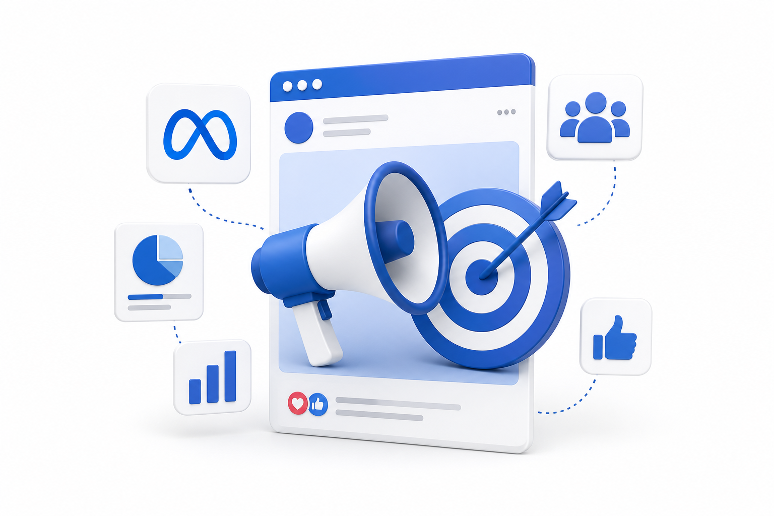 Meta Ads illustration for targeted advertising and lead generation